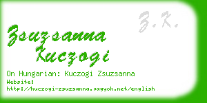 zsuzsanna kuczogi business card